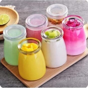 Set of 6 Glass Yogurt Pudding Jars with Airtight Lids Best Amazon Deals
