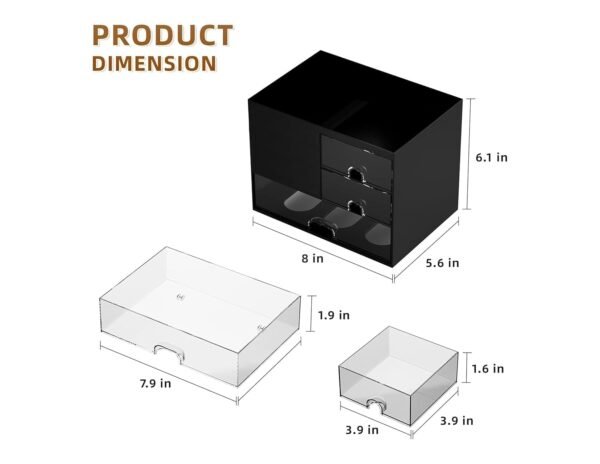 AKX 3-Tier Desk Organizer with 3 Drawers & 5 CompartmentsBest Amazon Deals