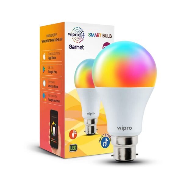 wipro 9-Watt B22 WiFi Smart LED Bulb with Music Sync (16Best Amazon Deals
