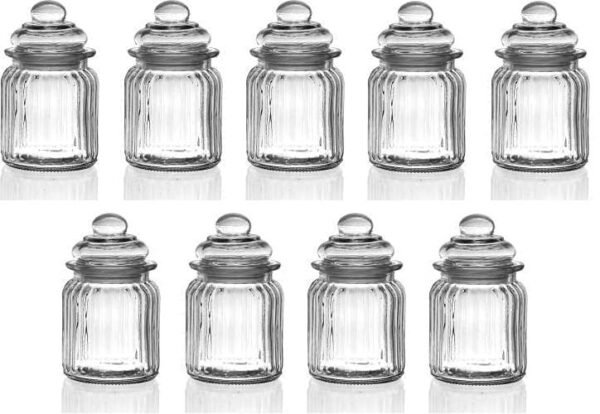 Glass Jars 350 ml, Pack of 9 Airtight Clear Food StorageBest Amazon Deals Glass Jars 350 ml, Pack of 9 Airtight Clear Food StorageBest Amazon Deals