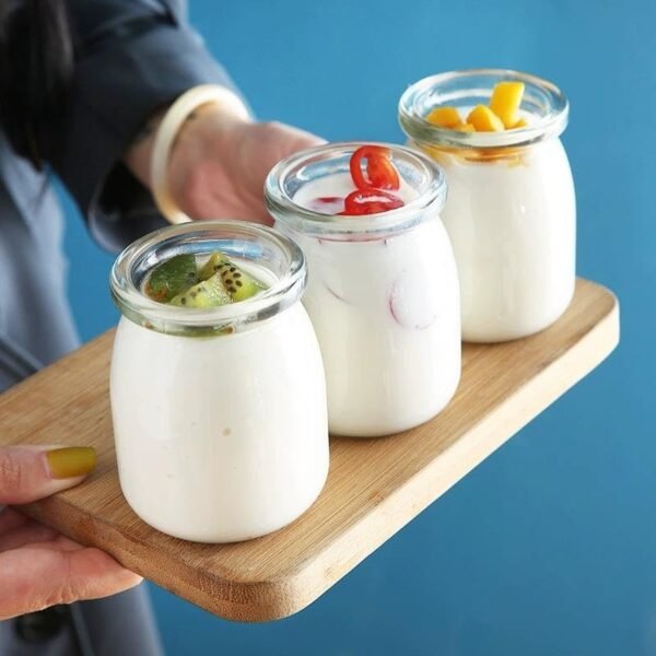 Glass Yogurt Jars with Plastic Lids, 300ml Clear StorageBest Amazon Deals Glass Yogurt Jars with Plastic Lids, 300ml Clear StorageBest Amazon Deals