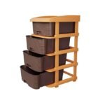 4 XL Large Plastic Modular Drawer Storage Unit  Brown |Best Amazon Deals