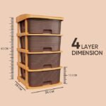 4 XL Large Plastic Modular Drawer Storage Unit  Brown |Best Amazon Deals