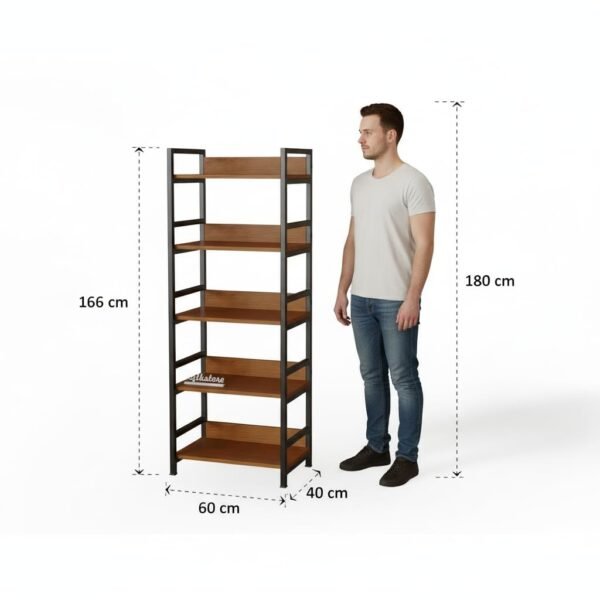 RIZIK STORE 5-Tier Metal & Wooden Microwave Oven Stand -Best Amazon Deals