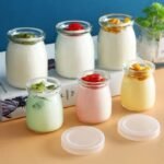 Glass Yogurt Jars with Plastic Lids, 300ml Clear StorageBest Amazon Deals