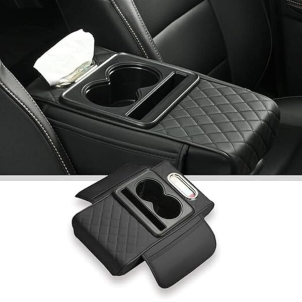 Car Armrest Cushion with Cup Holder & Storage Organizer,Best Amazon Deals