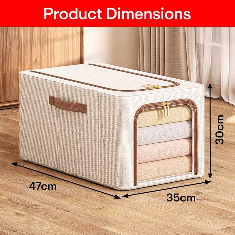 Prime Pick Storage Box Set Foldable Jute Cloth OrganizerBest Amazon Deals