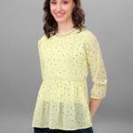 SXV STYLE Women’s Floral Print Top, Light Yellow, LaceBest Amazon Deals