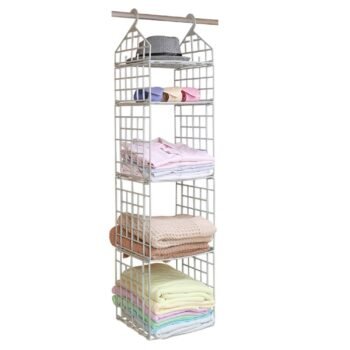 5 Layer Folding Plastic Clothes Storage Rack | HangingBest Amazon Deals