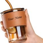 Personalized Glass Sipper Tumbler with Name | LeatherBest Amazon Deals