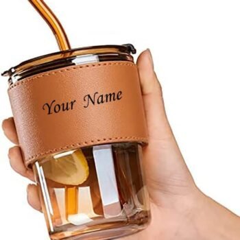 Personalized Glass Sipper Tumbler with Name | LeatherBest Amazon Deals
