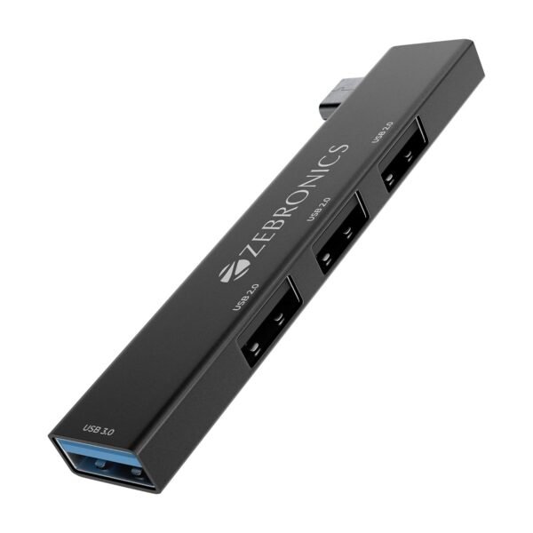 ZEBRONICS TA210U, 4 in 1 Type-C to USB Hub, USB 3.0, 4Best Amazon Deals