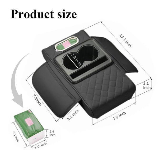 Car Armrest Cushion with Cup Holder & Storage Organizer,Best Amazon Deals