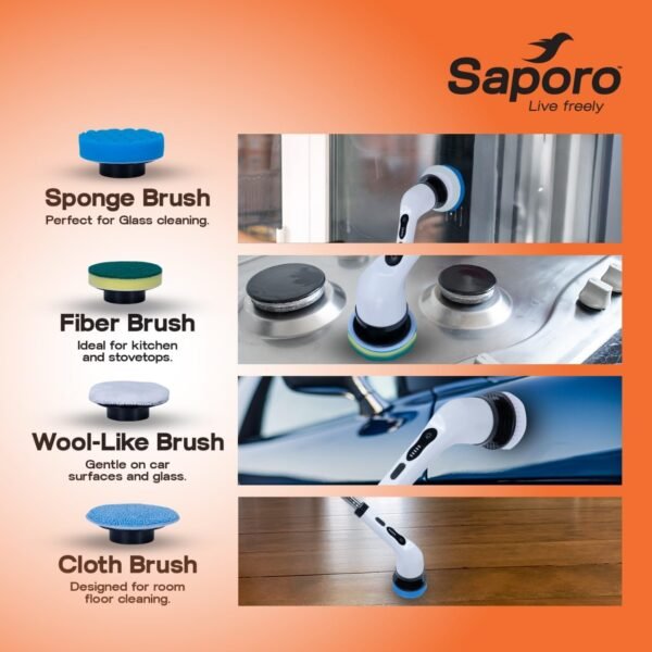 Saporo Electric Spin Scrubber for Bathroom Cleaning, 400Best Amazon Deals
