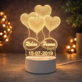 Customized 3D Lamp for Couples  Personalized LED NightBest Amazon Deals