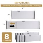 RAPTUROUS Adjustable Drawer Dividers 8 Pack, 4 High,Best Amazon Deals