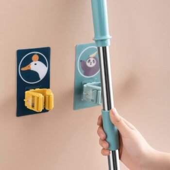 Wolpin Mop Holder Self Adhesive Hooks, Broom Holder WallBest Amazon Deals