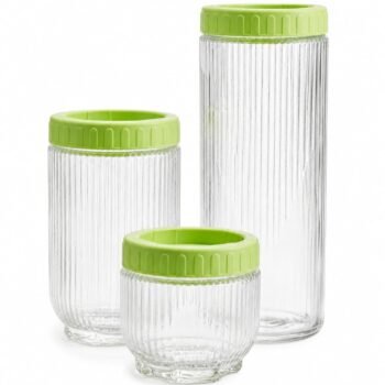 Glass Storage Jar Set of 3 (250ml, 500ml, 800ml) withBest Amazon Deals Glass Storage Jar Set of 3 (250ml, 500ml, 800ml) withBest Amazon Deals