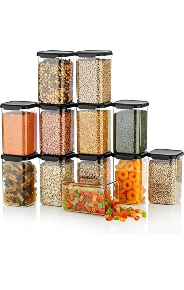 Airtight Plastic Square Container Set for Kitchen StorageBest Amazon Deals