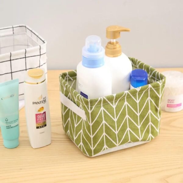 Waterproof Desktop Storage Basket, Cotton Linen, FoldableBest Amazon Deals