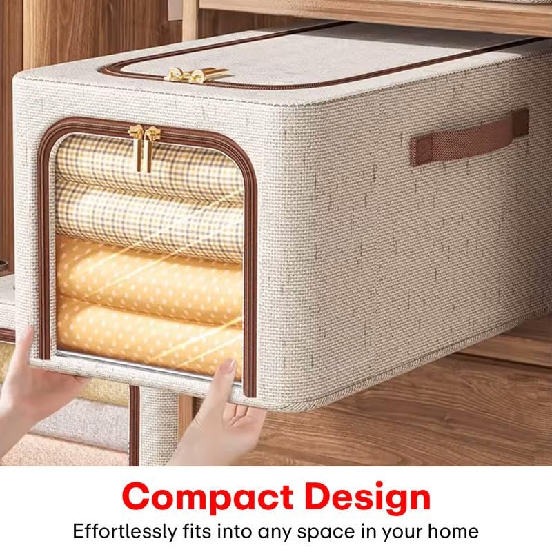 Prime Pick Storage Box Set Foldable Jute Cloth OrganizerBest Amazon Deals