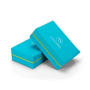 WiseLife Teal Yoga Block | Yoga Brick (Set of 2, ExtraBest Amazon Deals