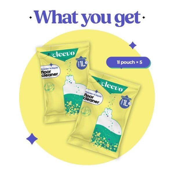 Cleevo Floor Cleaner Liquid (5L Refill Pack) | 1 Pouch =Best Amazon Deals