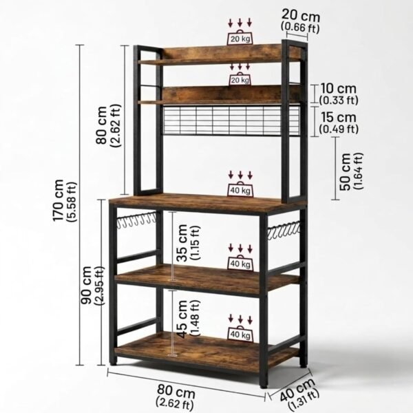 5-Tier Kitchen Organizer Rack|Multipurpose MicrowaveBest Amazon Deals