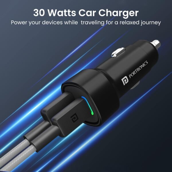 Portronics Car Power 30 Dual Output Fast Car Charger withBest Amazon Deals