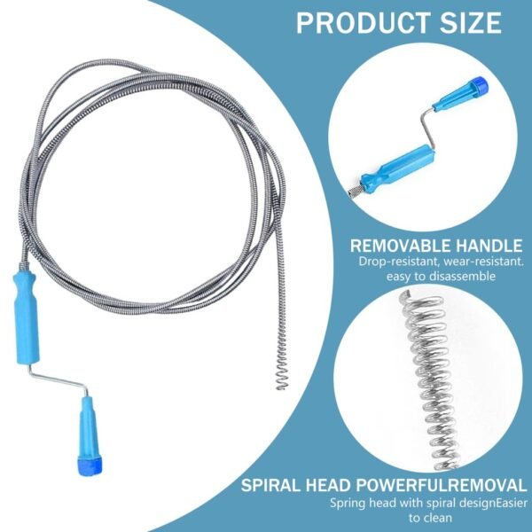HASTHIP 9.8ft Stainless Steel Drain Cleaner Tool, SpiralBest Amazon Deals