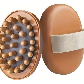Wooden Cellulite Massage Brush for Body - Handheld DeepBest Amazon Deals