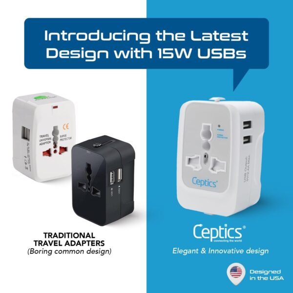 Ceptics Universal Charger Adapter, 3 in 1 UniversalBest Amazon Deals