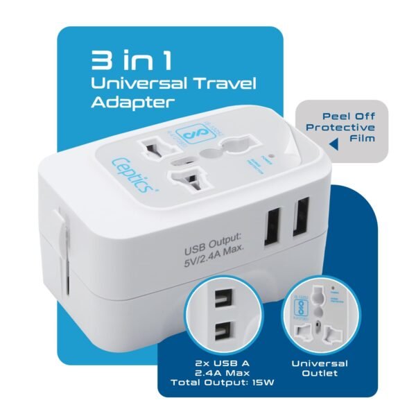 Ceptics Universal Charger Adapter, 3 in 1 UniversalBest Amazon Deals