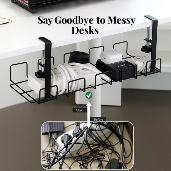 Herrlich Homes Under Desk Cable Management Tray | NoBest Amazon Deals