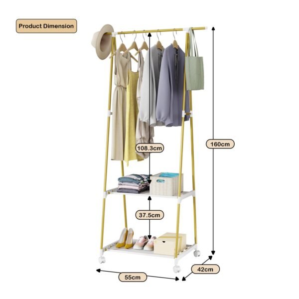 Lukzer A-Shape MGR-010/Gold Garment Rack | MultipurposeBest Amazon Deals