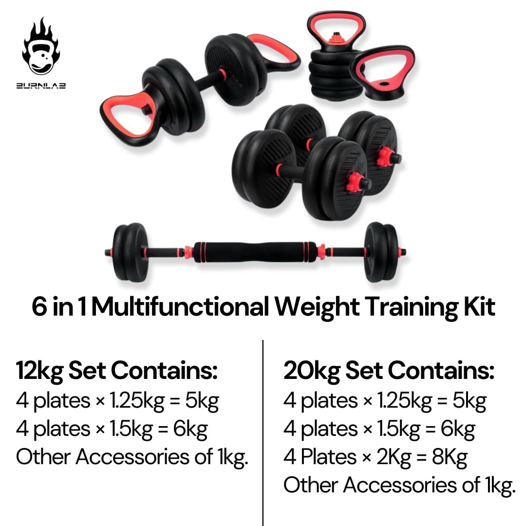 Burnlab 6 in 1 multifunctional weight training kit -Best Amazon Deals