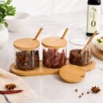 Round Glass Storage Jars Set of 3 (300 ML Each)  BambooBest Amazon Deals