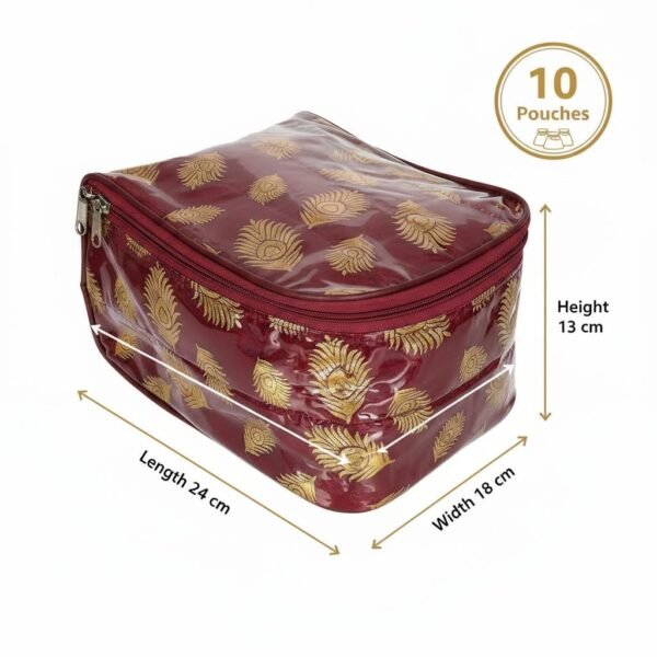 Jewellery Organizer Box with 10 Transparent ZipperBest Amazon Deals