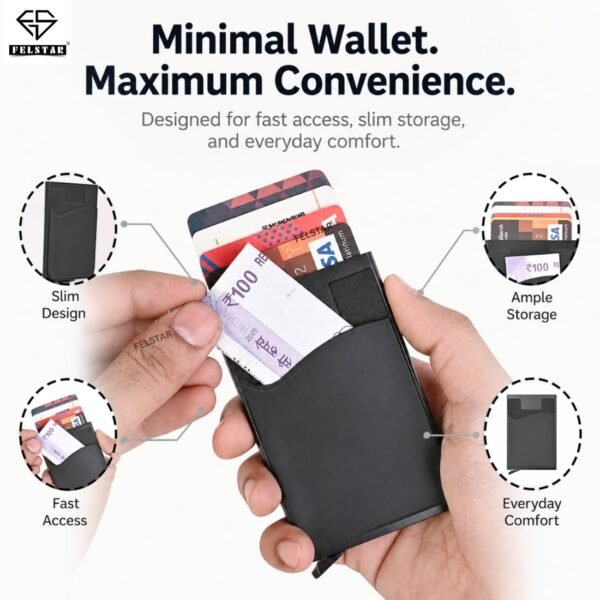 FELSTAR 10-12 Cards RFID Blocking Aluminum Pop up SmartBest Amazon Deals