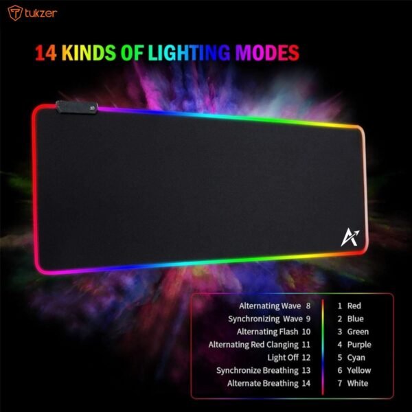 Tukzer XL RGB Gaming Mouse Pad, 14 Mode LED ExtendedBest Amazon Deals