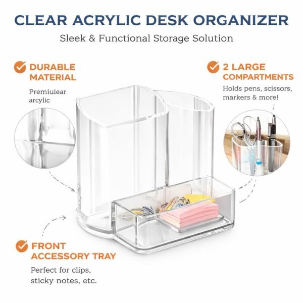 GROB Prismo 3 IN 1 Multi – Utility Acrylic Organizer| PenBest Amazon Deals