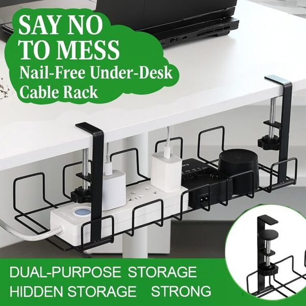 Herrlich Homes Under Desk Cable Management Tray | NoBest Amazon Deals