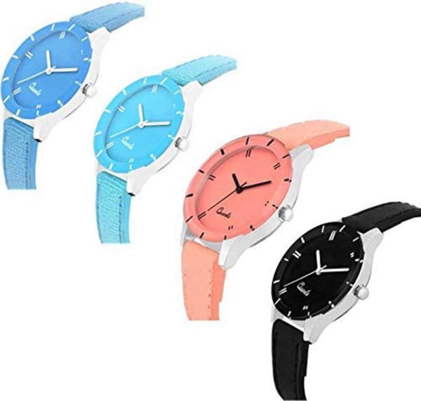 Acnos Premium 4 Stylist Assorted Analog Watches Combo SetBest Amazon Deals