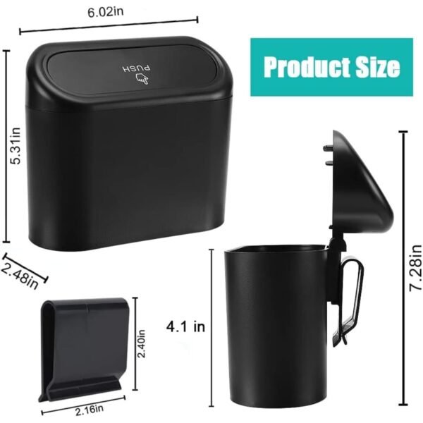 Car Trash Bin with Lid Hanging Back Clip Mini GarbageBest Amazon Deals