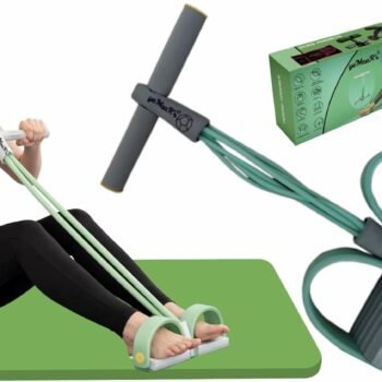 yeMaaR's GreenGrey Tension Rope 6 Tube Elastic Yoga PedalBest Amazon Deals