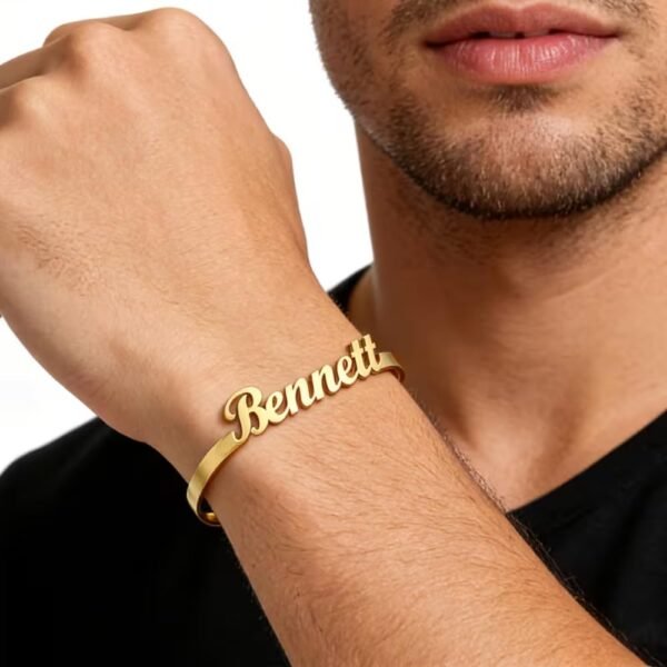 Artsycollection Name Cuff Bracelet for Men | PersonalizedBest Amazon Deals