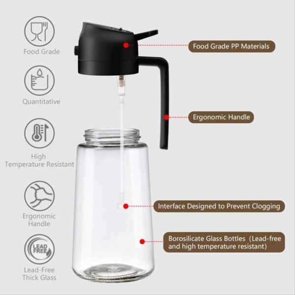 LOTERO Oil Sprayer Bottle for Cooking | 2-in-1 Spray &Best Amazon Deals