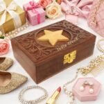 Beautiful Star Carving Wooden Jewelry Box Size 6×4 inches Best Gifts ideas