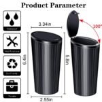 Openja Plastic Carbin Mini Car Trash Can With Lid, SmallBest Amazon Deals