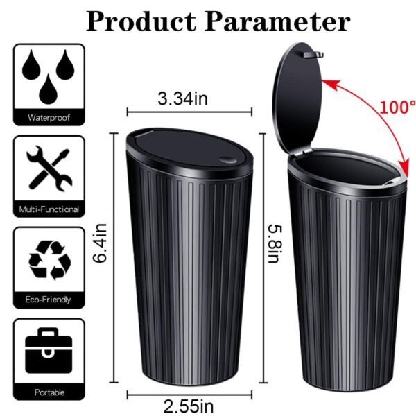 Openja Plastic Carbin Mini Car Trash Can With Lid, SmallBest Amazon Deals